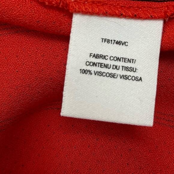 Derek Lam Top Womens Size 6 Oronge Stripe Ruffle Collar Designer Luxury Career - Picture 6 of 9